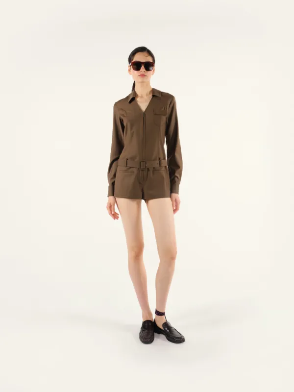 MIAS - Zip-up playsuit with detachable belt sold by Siedres