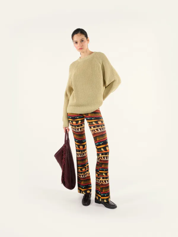 FLO - Printed flare-leg pants sold by Siedres