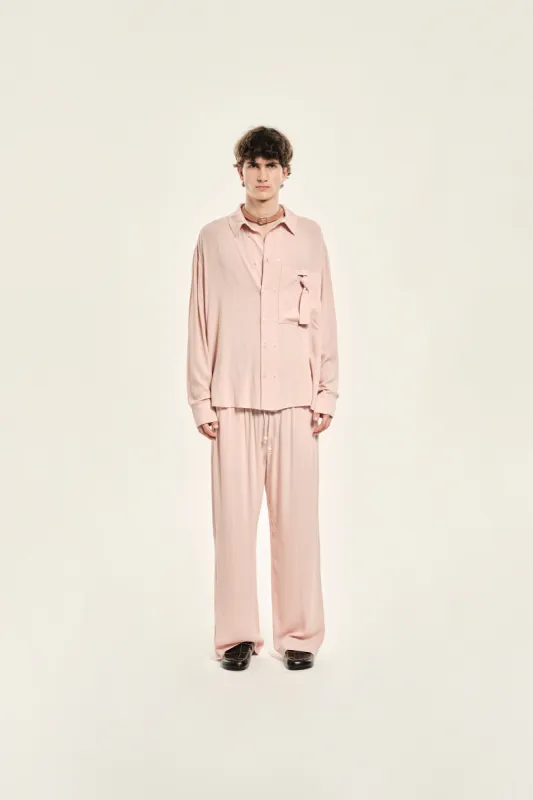 MASON - Straight-leg crinkled drawstring pants sold by Siedres
