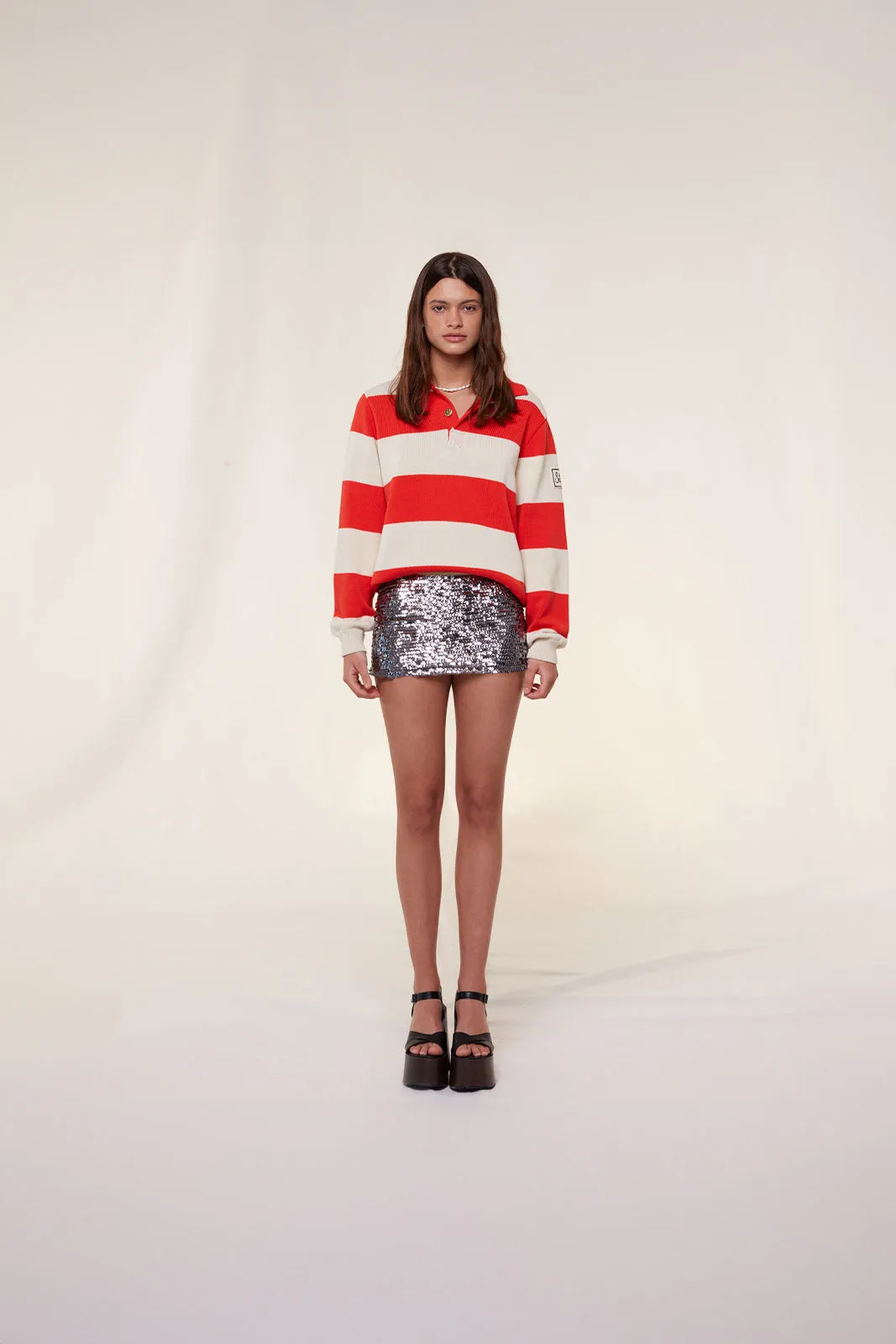 DESNI - Sequined mini skirt sold by Siedres