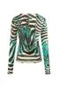 CASEY - Zebra print cape detailed top sold by Siedres