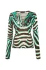 CASEY - Zebra print cape detailed top sold by Siedres