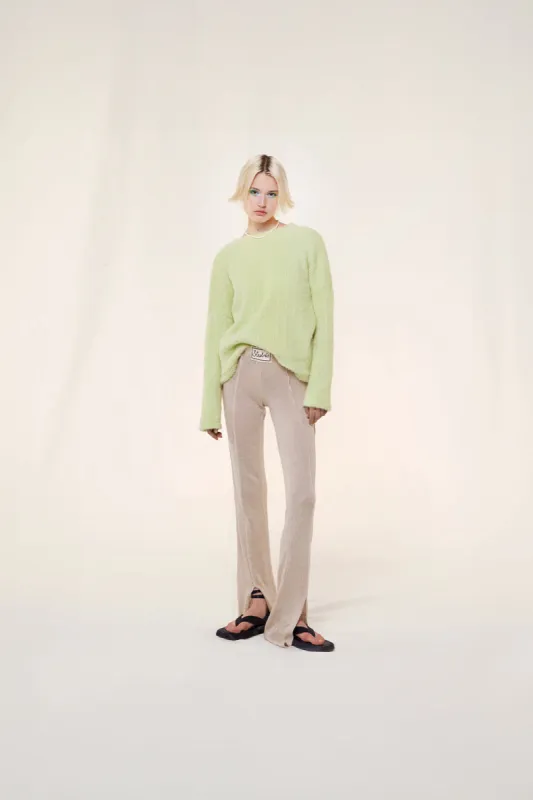 MIC - Logo-appliqué detailed crewneck knit sweater sold by Siedres