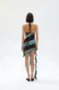 JOELLE - Two-tone ruffle detailed mini jersey dress sold by Siedres