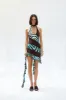 JOELLE - Two-tone ruffle detailed mini jersey dress sold by Siedres