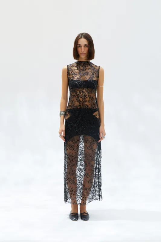 FERA - Sequined maxi dress sold by Siedres