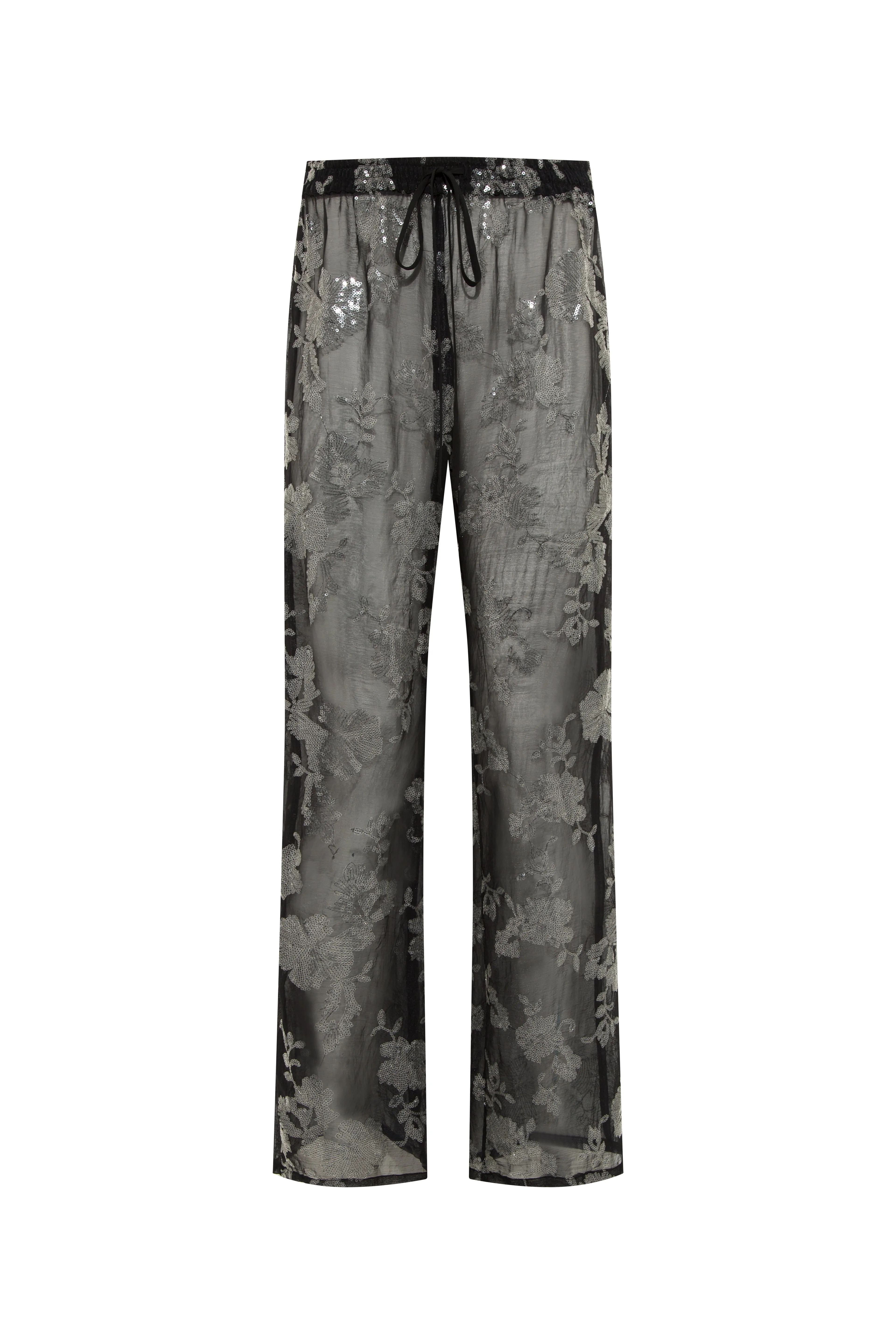 NEDI - Sequin detailed sheer drawstring pants sold by Siedres product image thumbnail 4