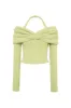 LEDI - Off-the-shoulder ruched knit top sold by Siedres