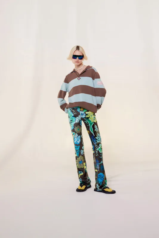 FLO - Floral printed velvet pants sold by Siedres