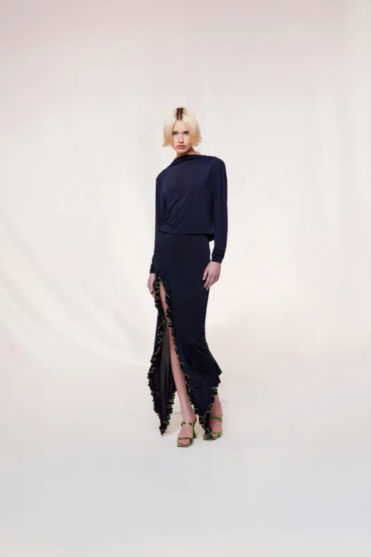 ALEA - Cowl-back asymmetric dress sold by Siedres