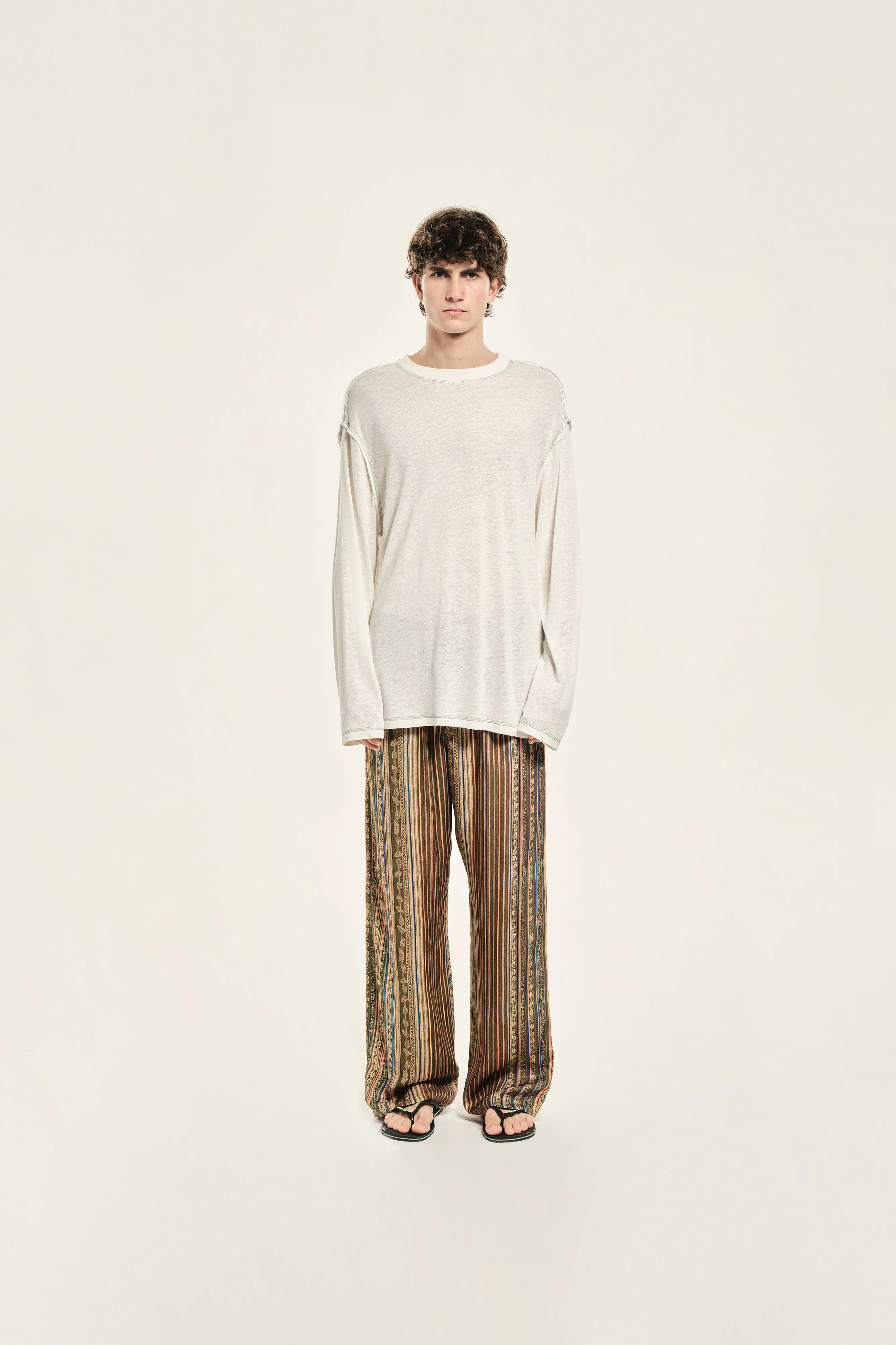 MASON - Straight-leg printed drawstring pants sold by Siedres