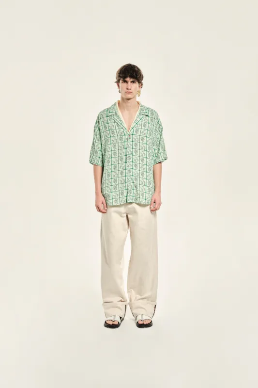 ANDERSON - Straight-leg pants with folded hems sold by Siedres