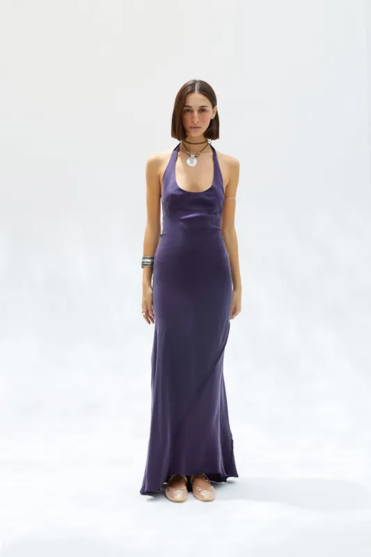 WELISE - Halterneck panelled maxi dress sold by Siedres