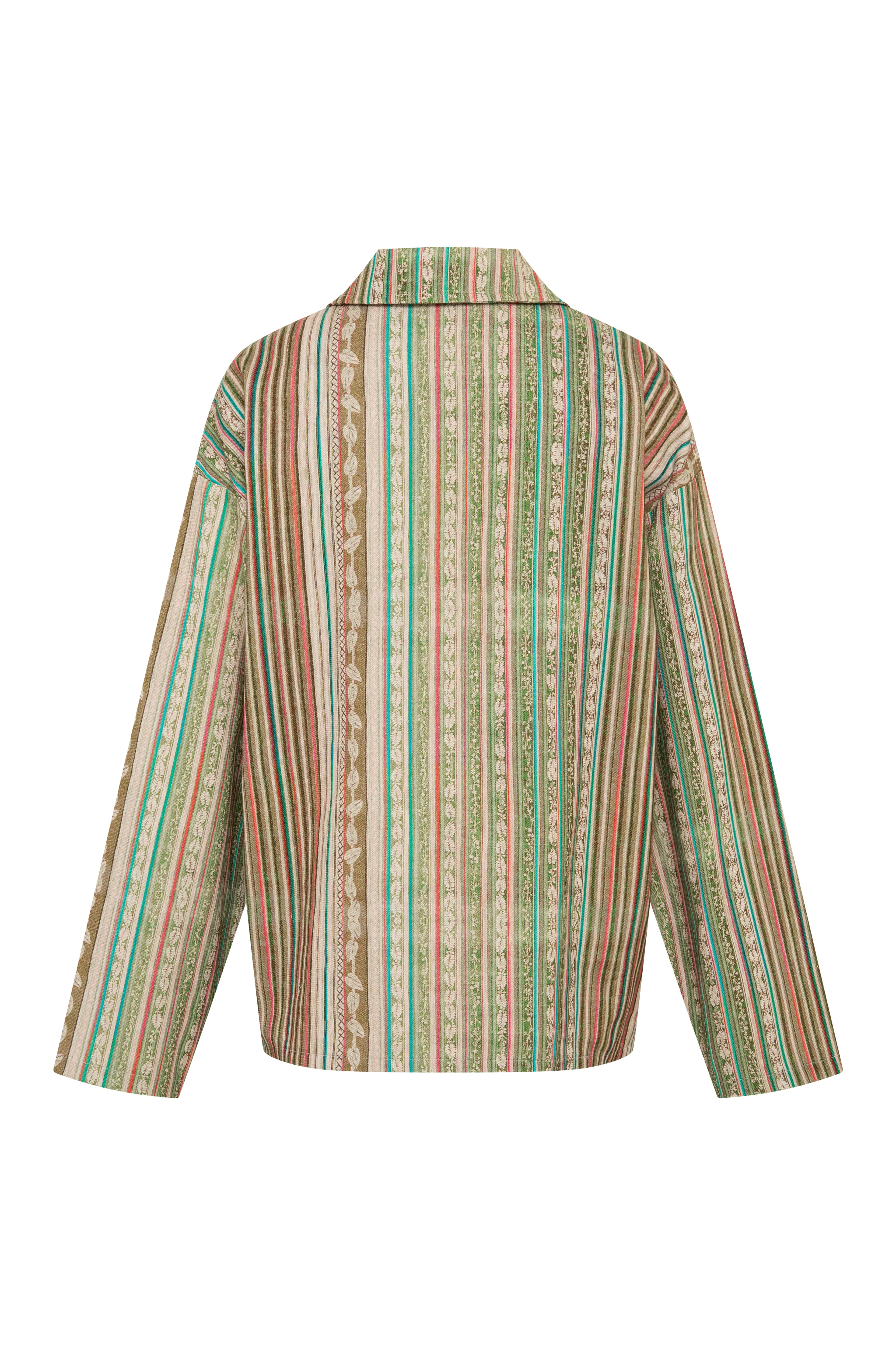 ATINI - Open-collar long sleeve cotton overshirt sold by Siedres product image thumbnail 5