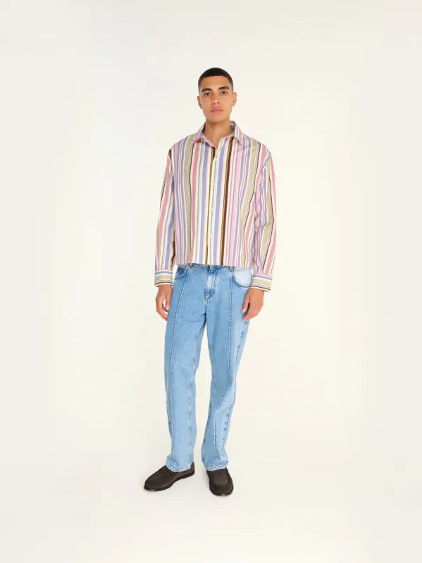 BRIGHT - Boxy-fit stripe printed shirt sold by Siedres