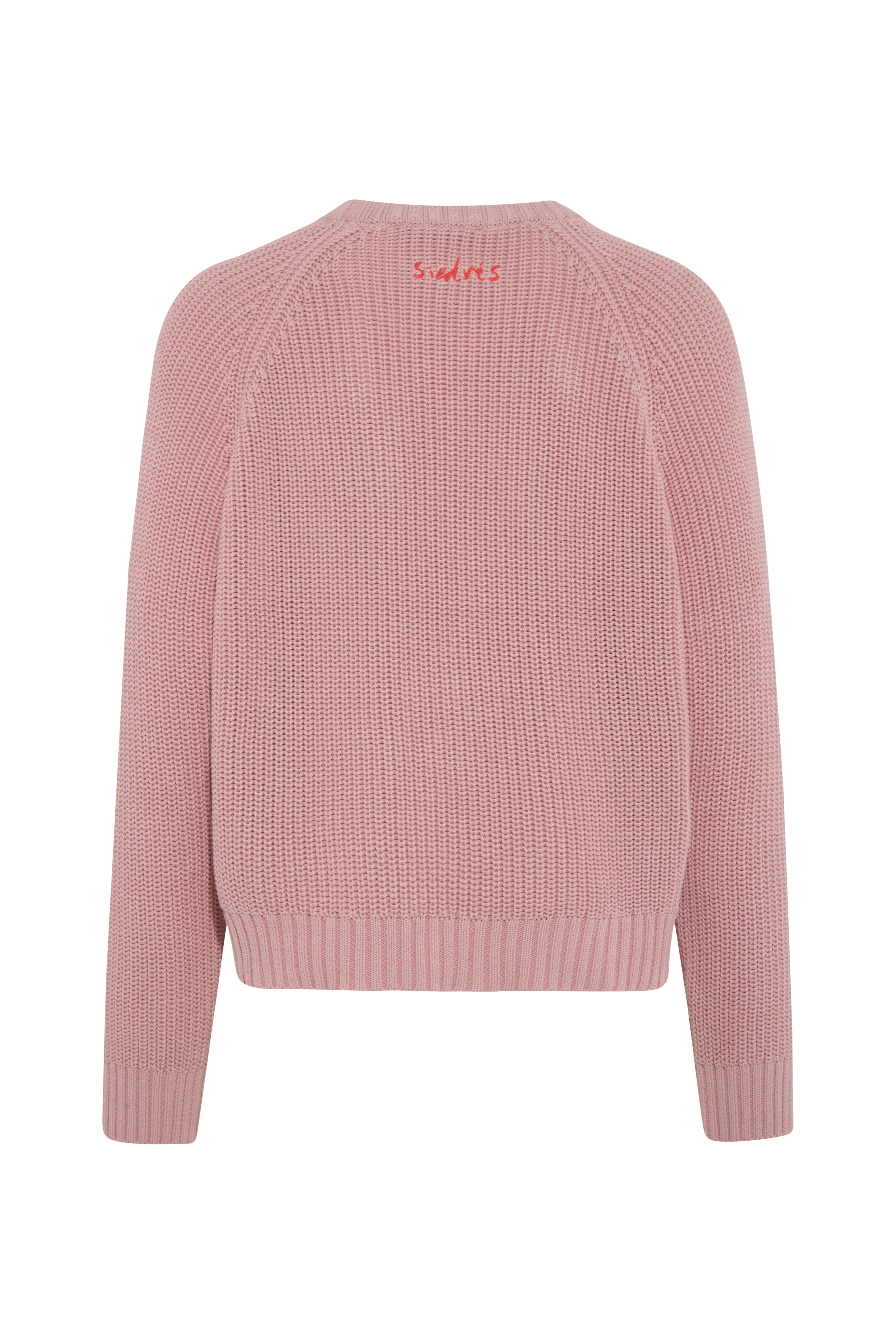 DUZY - Crew neck cotton knit sweater with logo detail sold by Siedres product image thumbnail 5