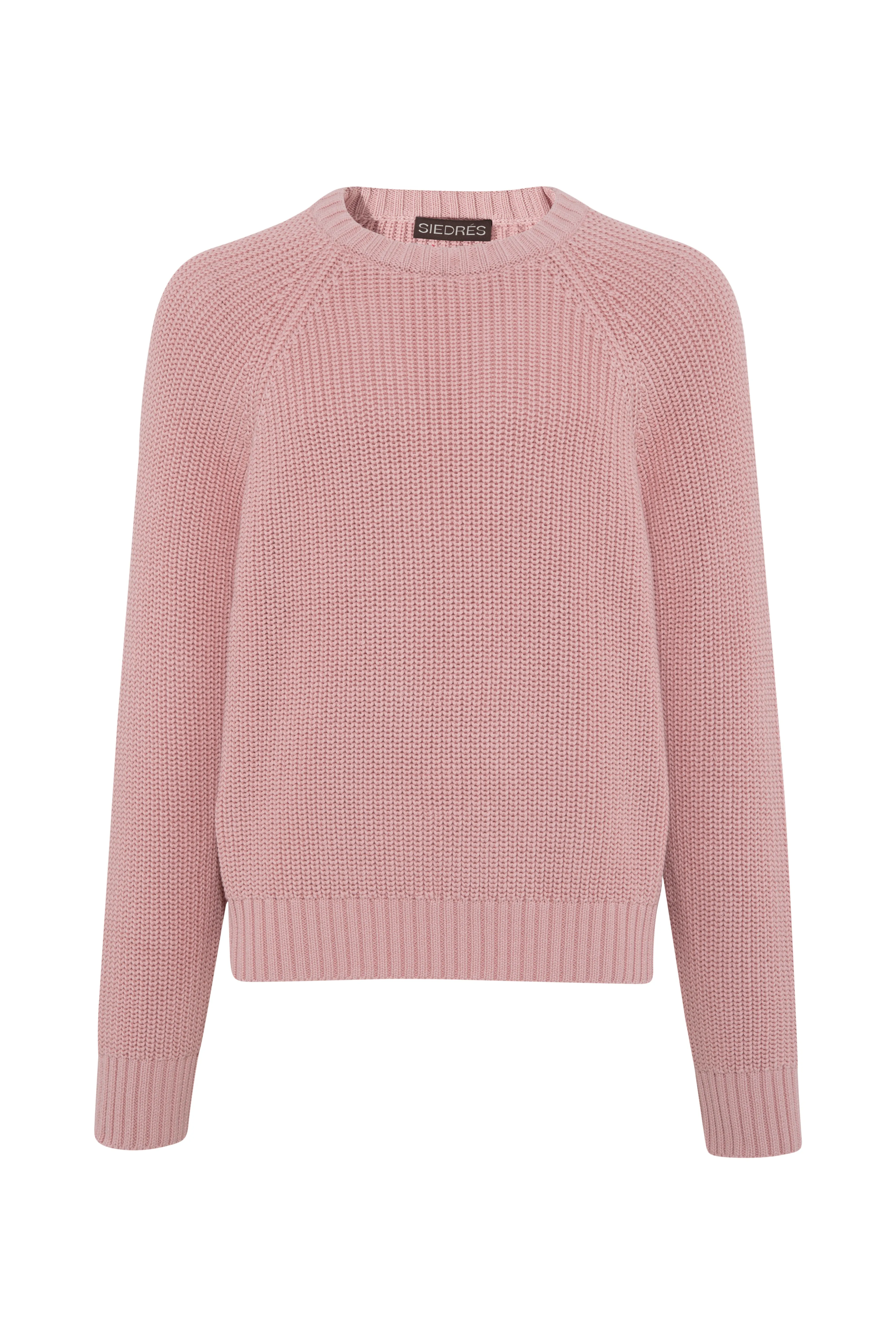 DUZY - Crew neck cotton knit sweater with logo detail sold by Siedres product image thumbnail 4