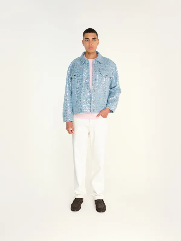 SPAR - Sequined denim trucker jacket sold by Siedres