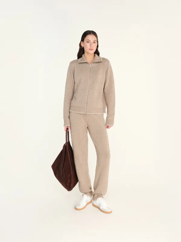 THEKLA - Drawstring knit jogger pants with stitch detailing sold by Siedres