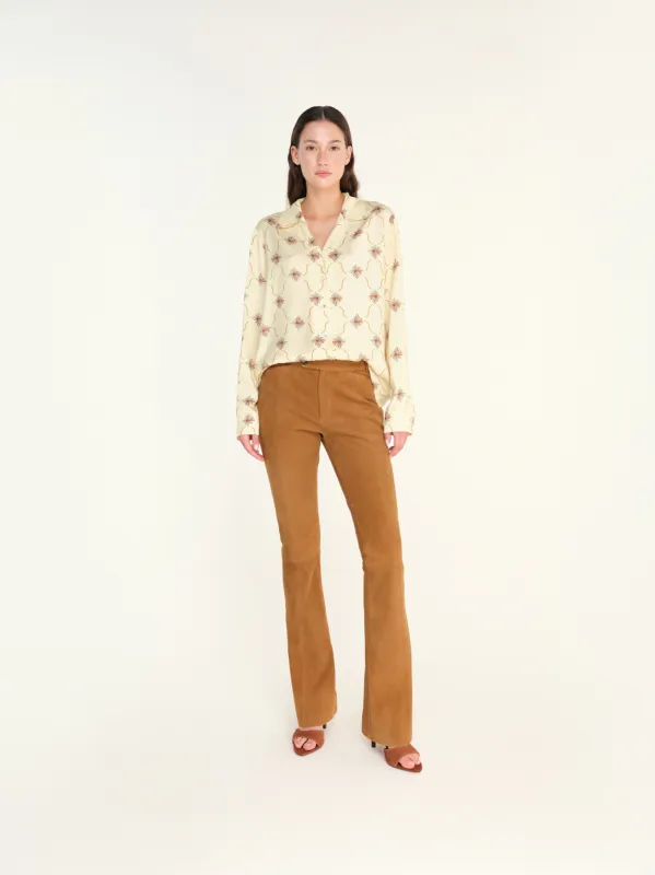 BERU - Flare-leg suede leather pants sold by Siedres