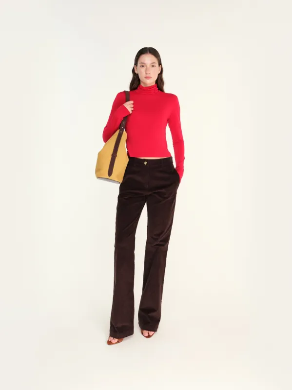 LETA - Low-rise straight-leg corduroy pants sold by Siedres
