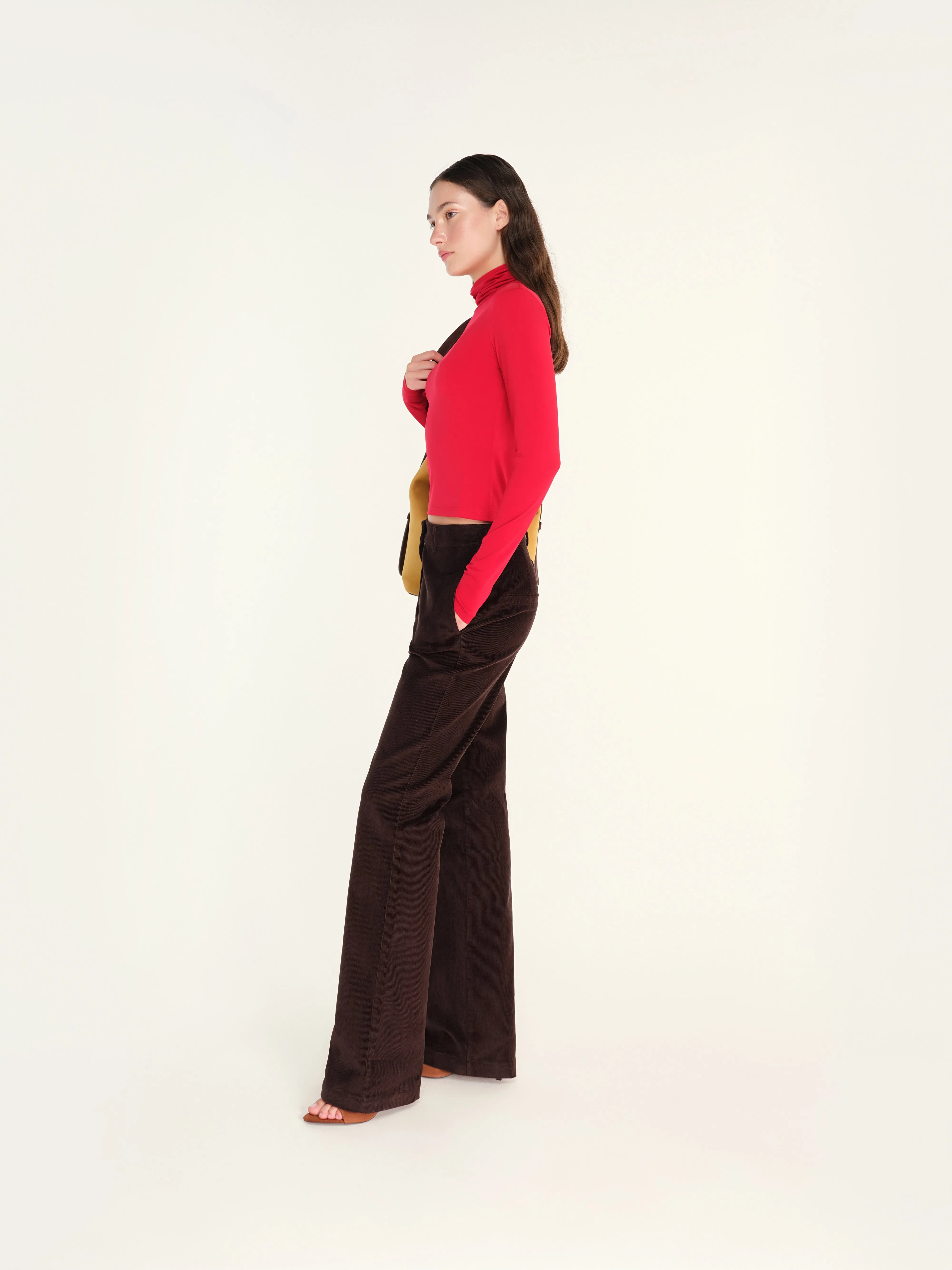 LETA - Low-rise straight-leg corduroy pants sold by Siedres product image thumbnail 2