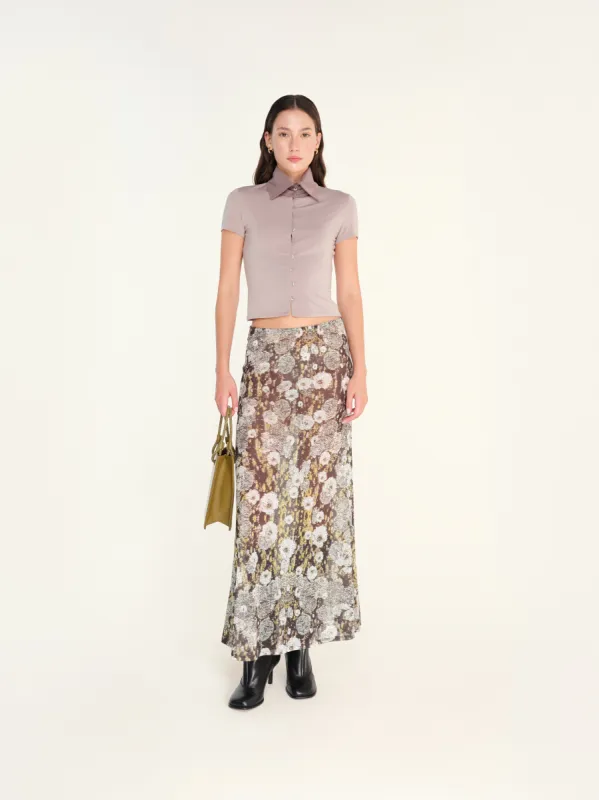 SINY - Printed low-rise maxi skirt sold by Siedres