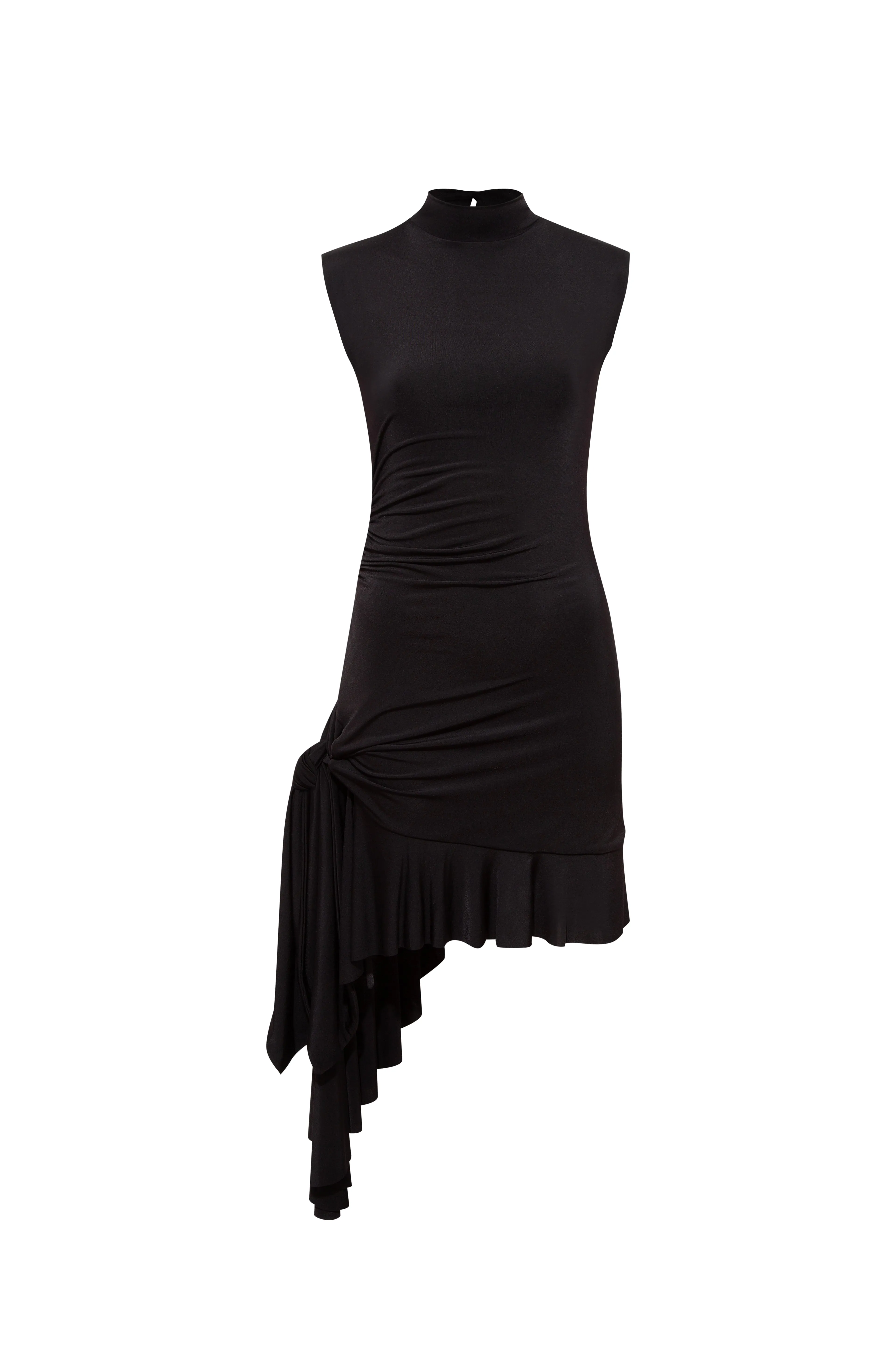 TENA - Sleeveless jersey dress with side tie and ruffle details sold by Siedres product image thumbnail 4
