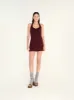 ZHEN - Fitted halterneck mini dress sold by Siedres