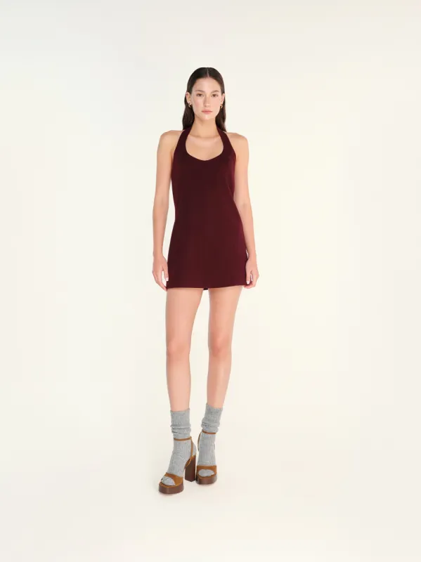 ZHEN - Fitted halterneck mini dress sold by Siedres