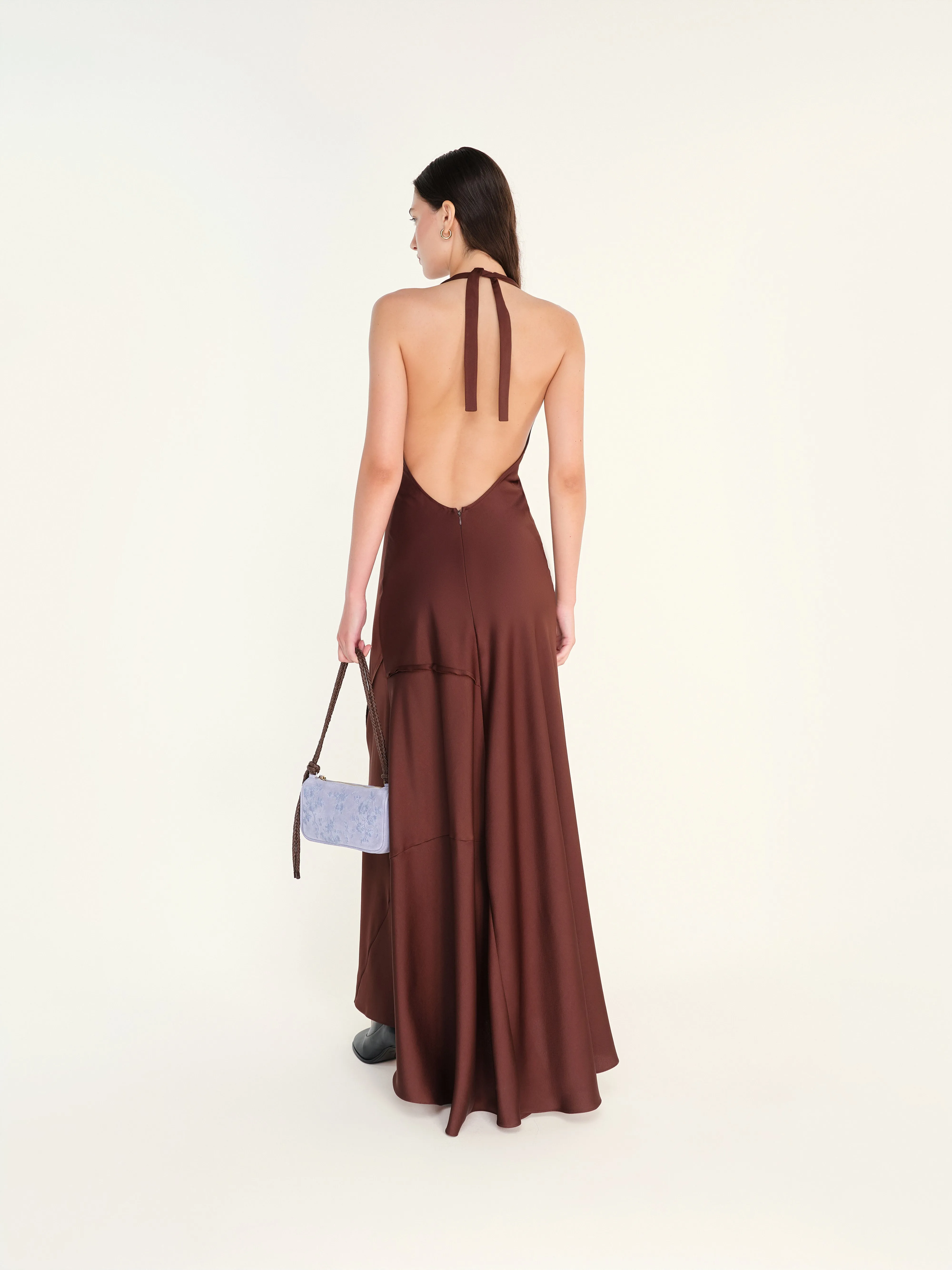 WELISE - Halterneck panelled satin maxi dress sold by Siedres product image thumbnail 3
