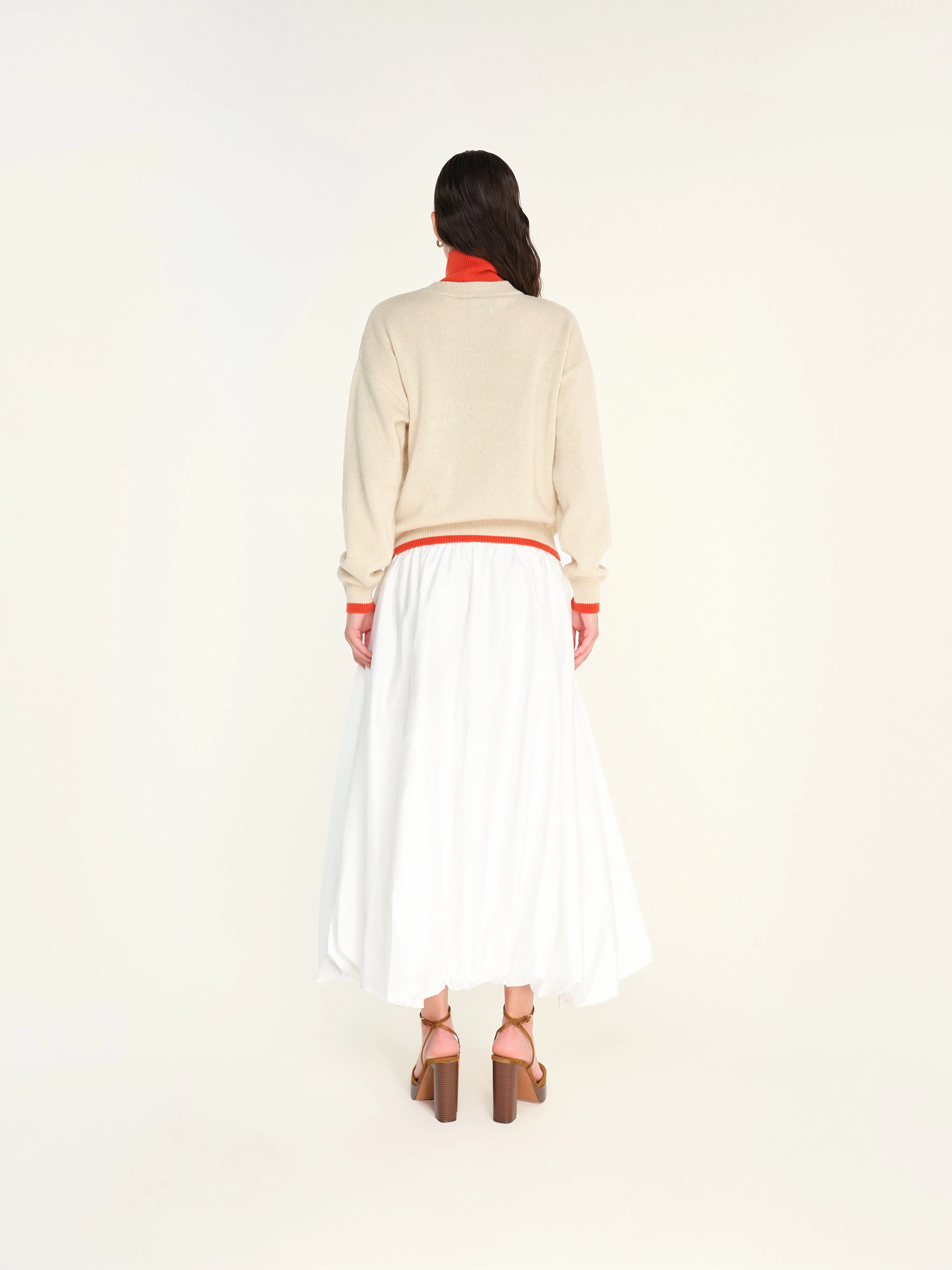 LIDY - Contrast colour detailed turtleneck with logo detail sold by Siedres product image thumbnail 3