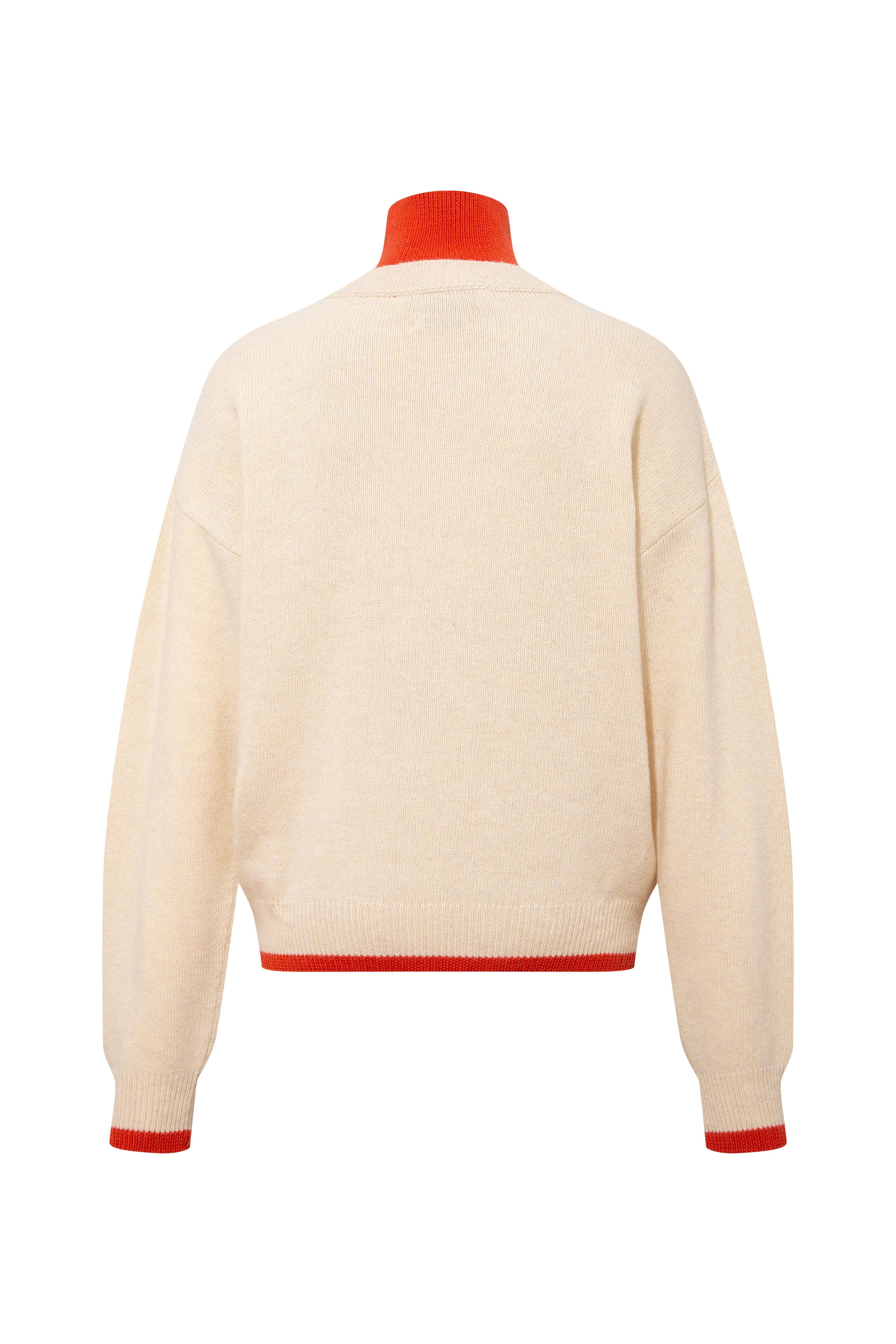 LIDY - Contrast colour detailed turtleneck with logo detail sold by Siedres product image thumbnail 5