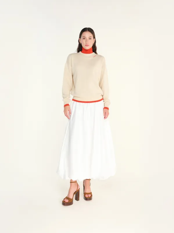 LIDY - Contrast colour detailed turtleneck with logo detail sold by Siedres