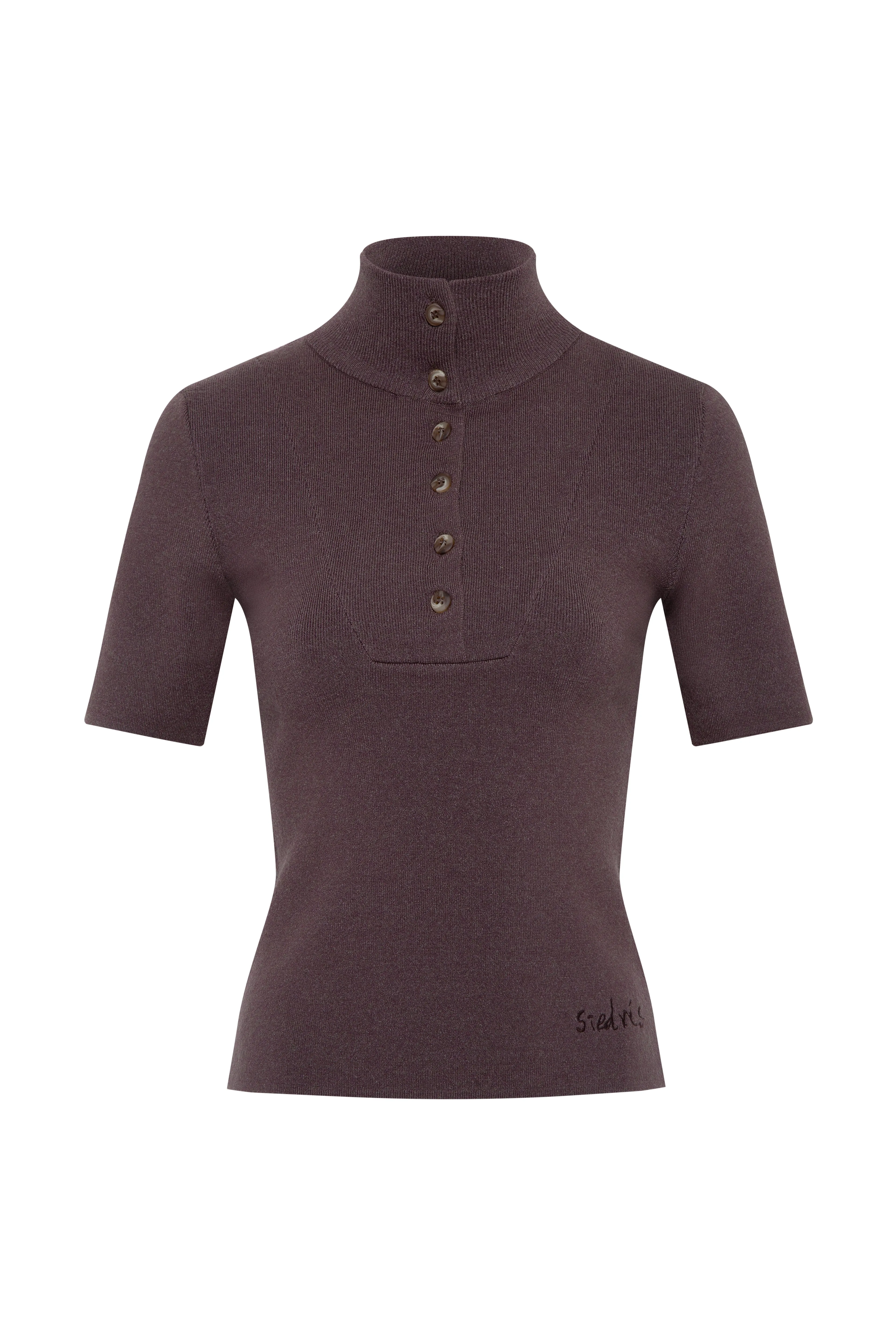 NIDAS - Button detailed short sleeve knit top sold by Siedres product image thumbnail 4