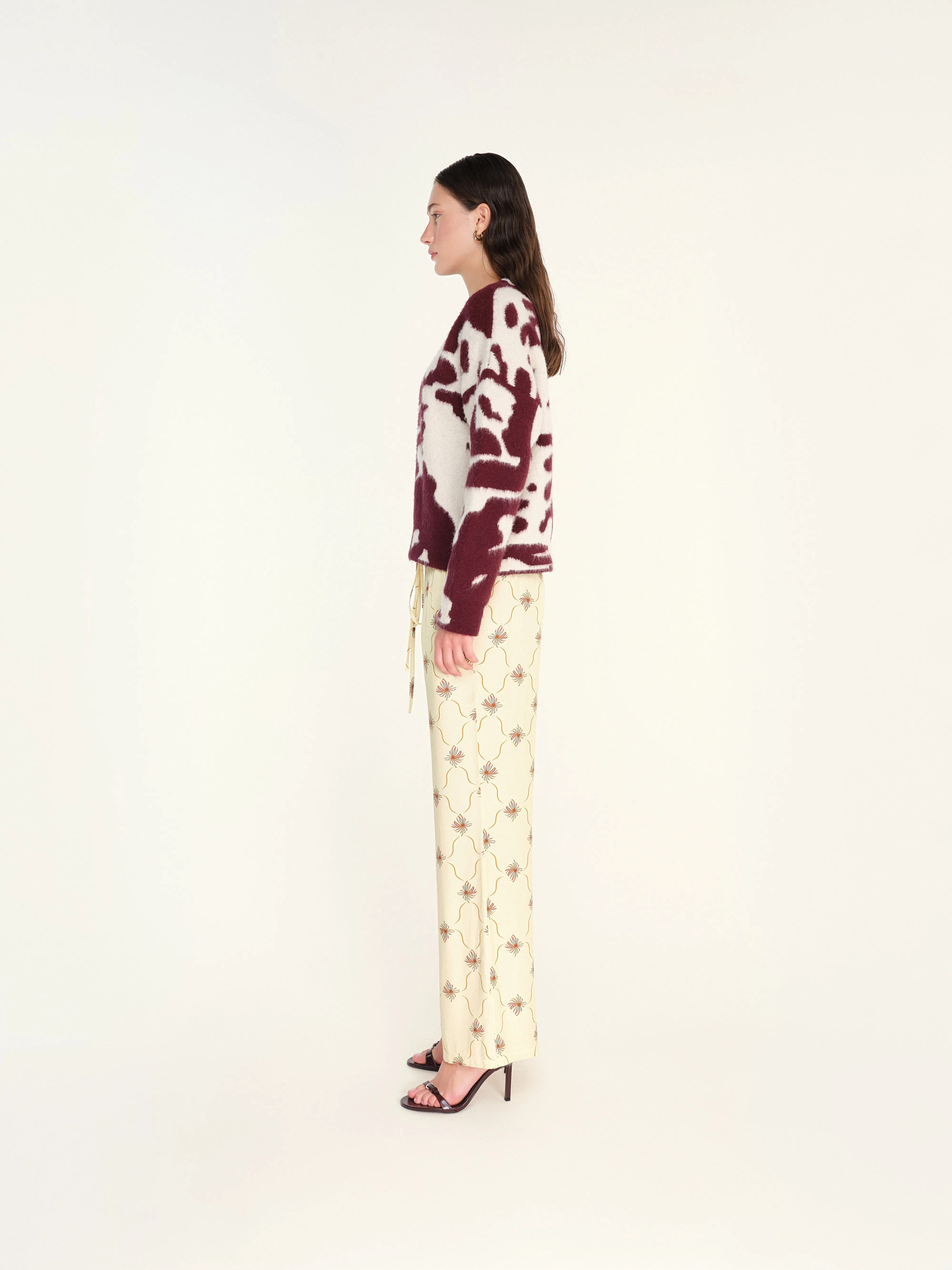 MIENA - Boxy-fit jacquard knit crewneck sweater sold by Siedres product image thumbnail 2