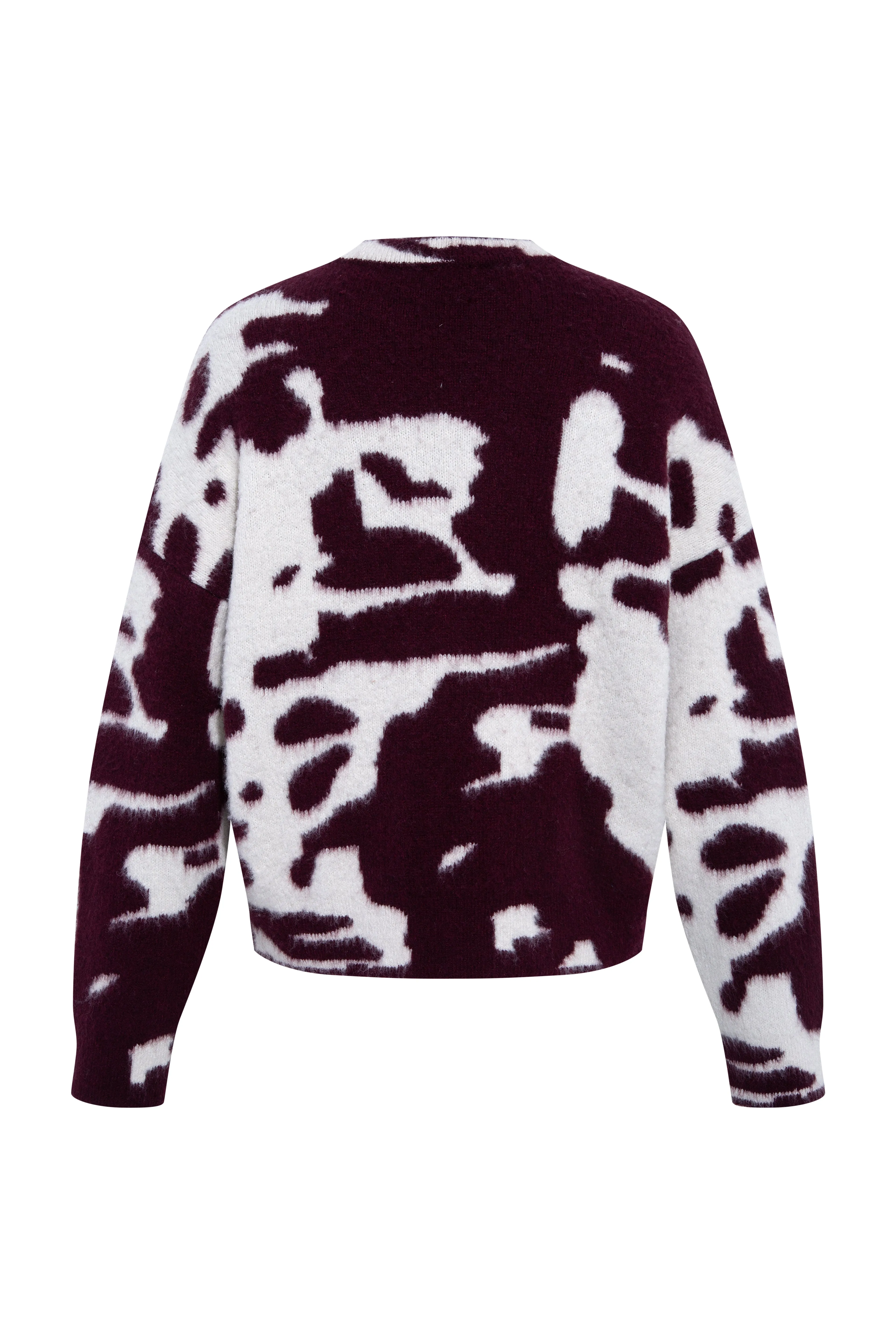 MIENA - Boxy-fit jacquard knit crewneck sweater sold by Siedres product image thumbnail 5