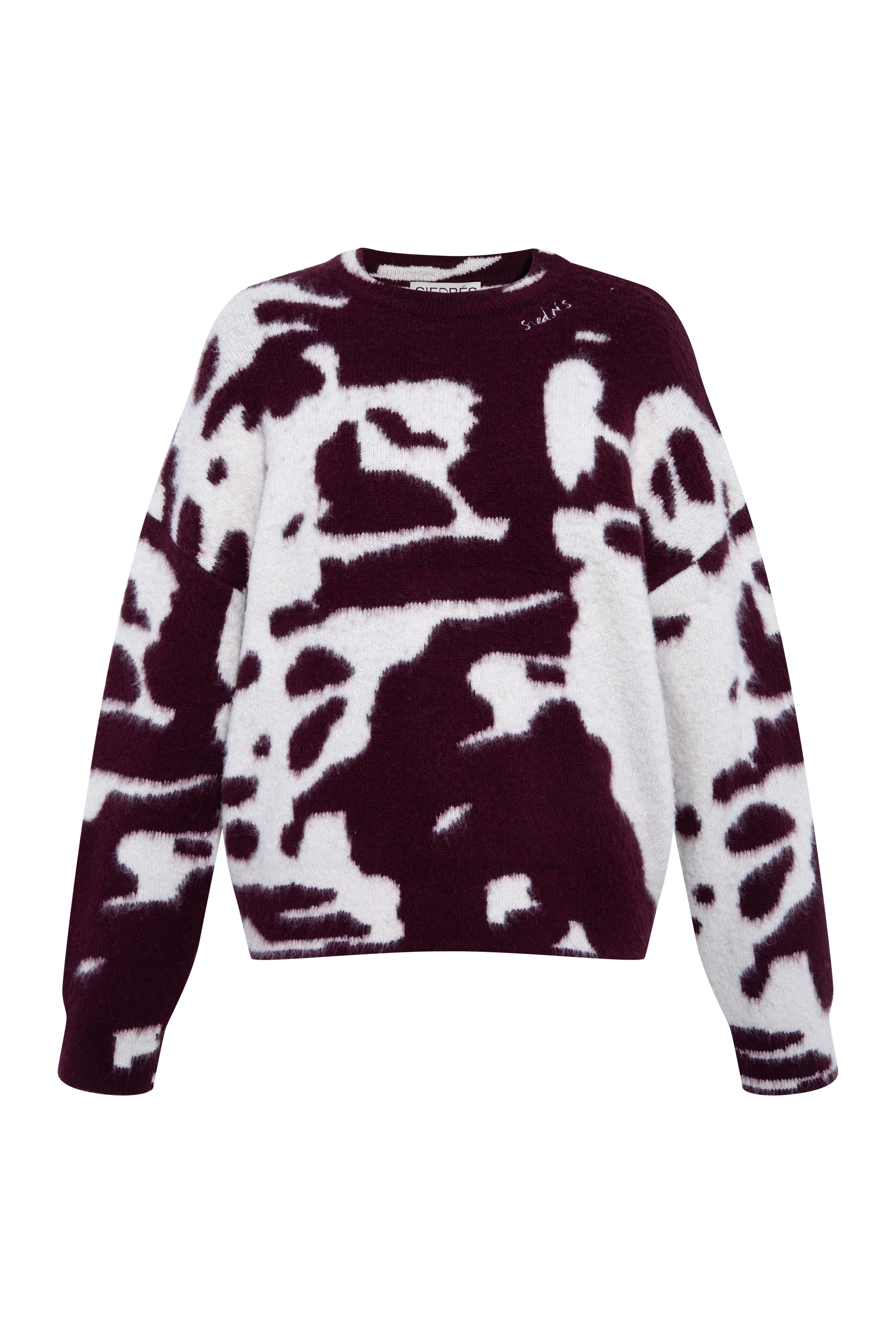 MIENA - Boxy-fit jacquard knit crewneck sweater sold by Siedres product image thumbnail 4