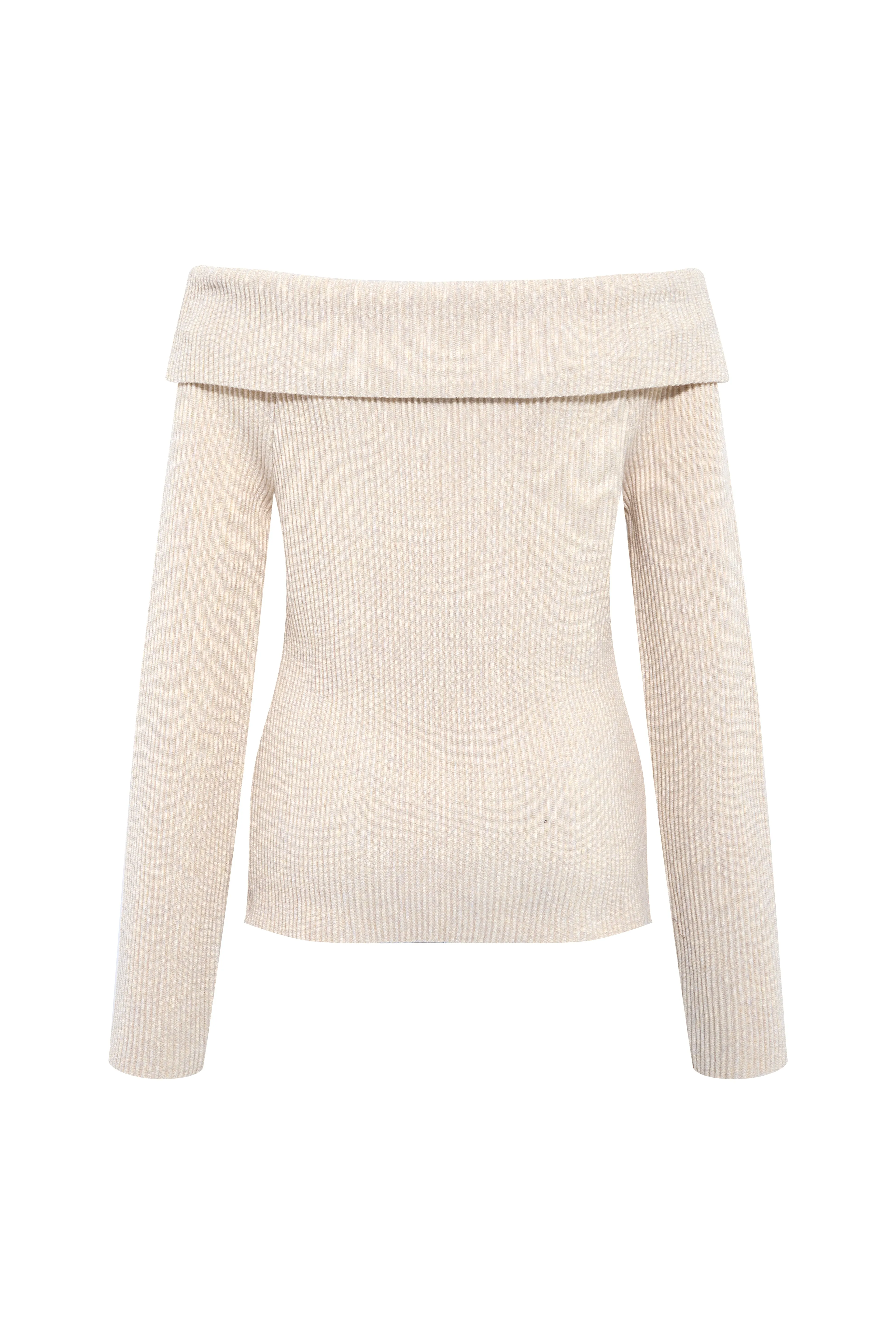 NOULA - Off-the-shoulder button detailed ribbed knit top sold by Siedres product image thumbnail 5