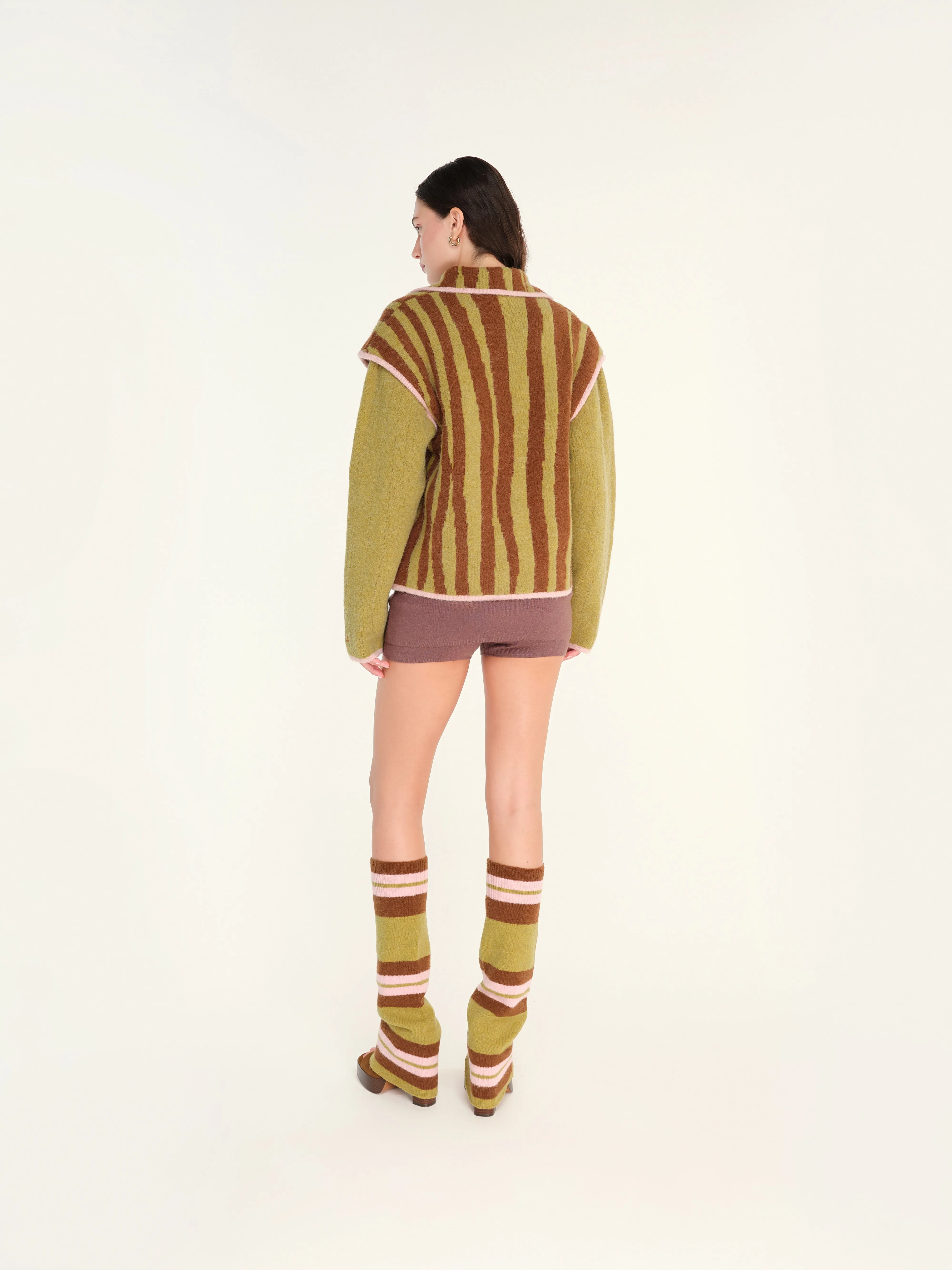 RINA - Jacquard knit jacket with removable sleeves sold by Siedres product image thumbnail 3