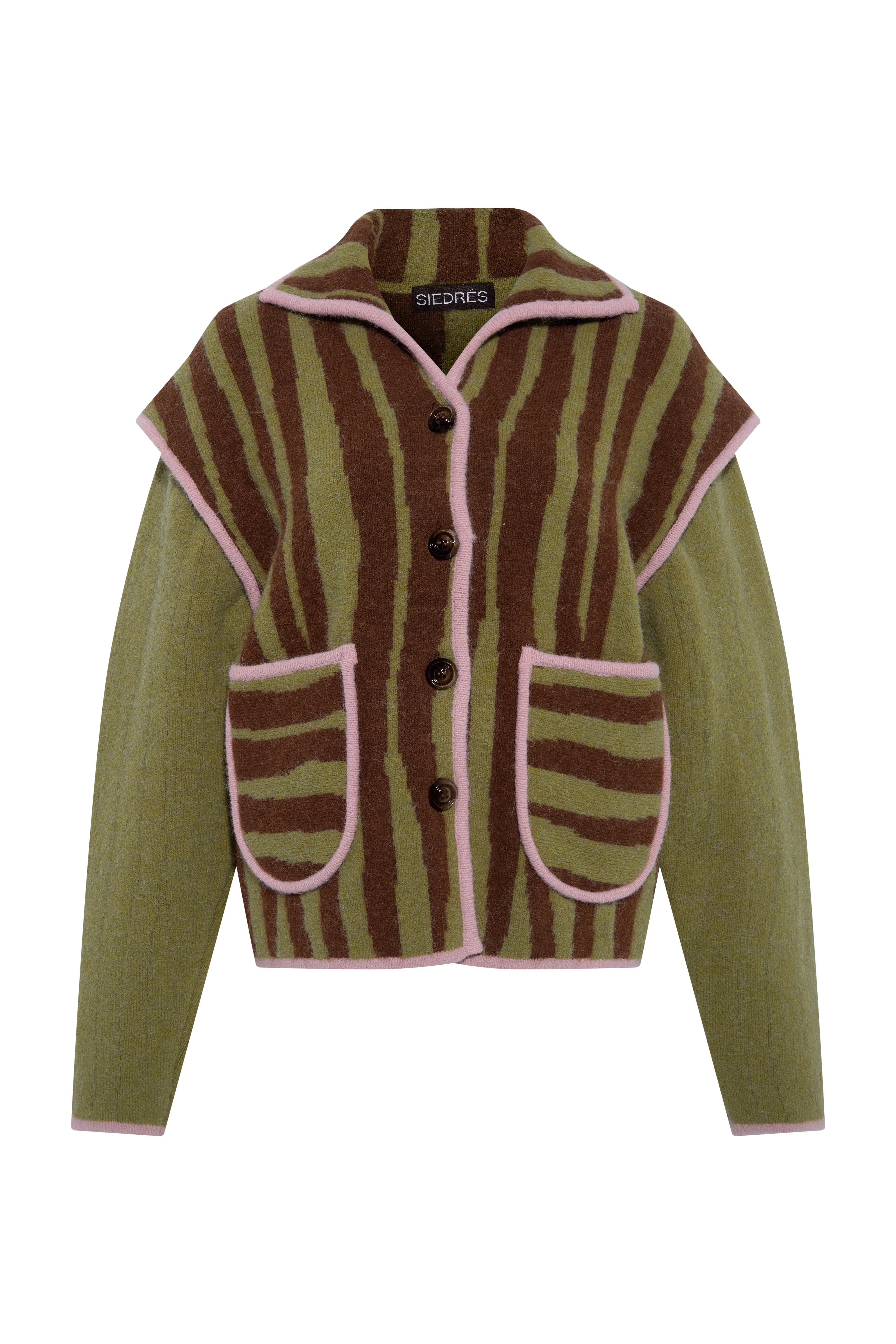 RINA - Jacquard knit jacket with removable sleeves sold by Siedres product image thumbnail 4