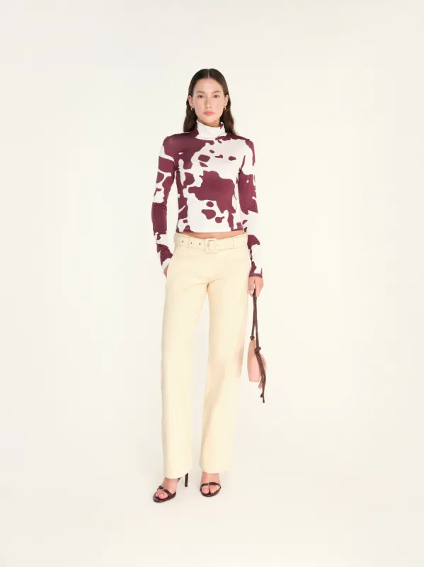 CODY - Printed long sleeve turtleneck top sold by Siedres
