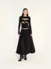 LENNA - Tie-front long sleeved jersey top sold by Siedres