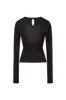 LENNA - Tie-front long sleeved jersey top sold by Siedres