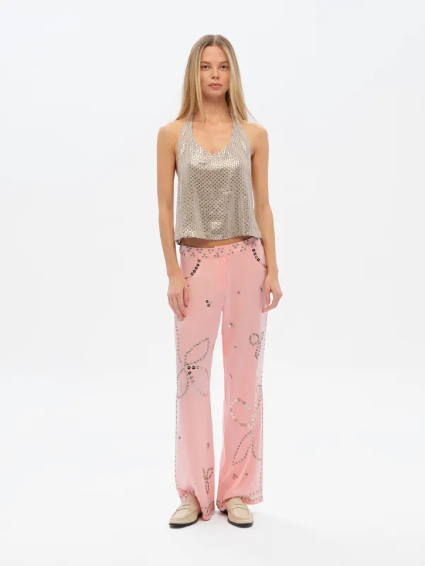 BRITY - Low-rise straight-leg embellished pants sold by Siedres