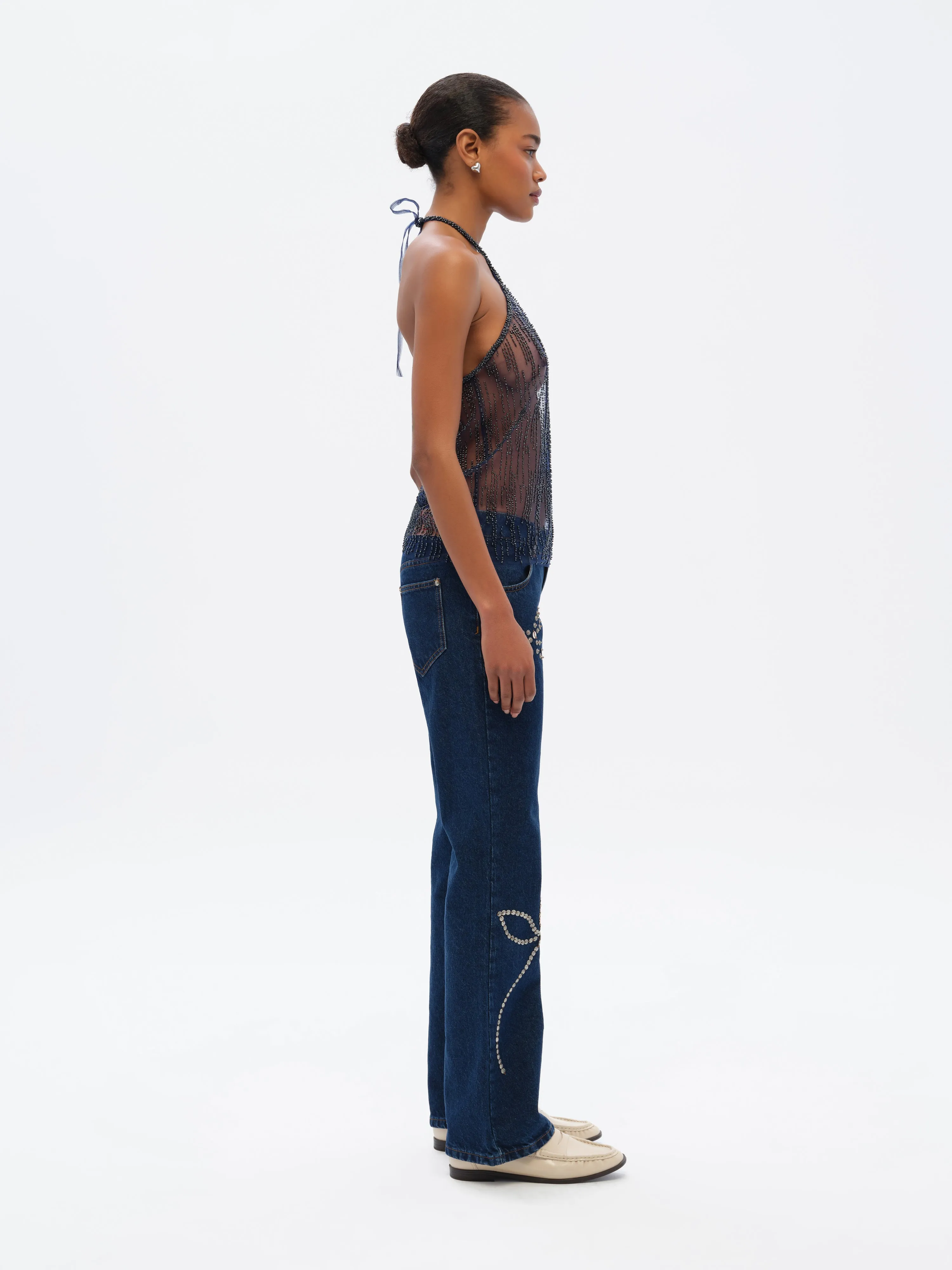 LUISIA - Low-rise straight-leg embellished jeans sold by Siedres product image thumbnail 2