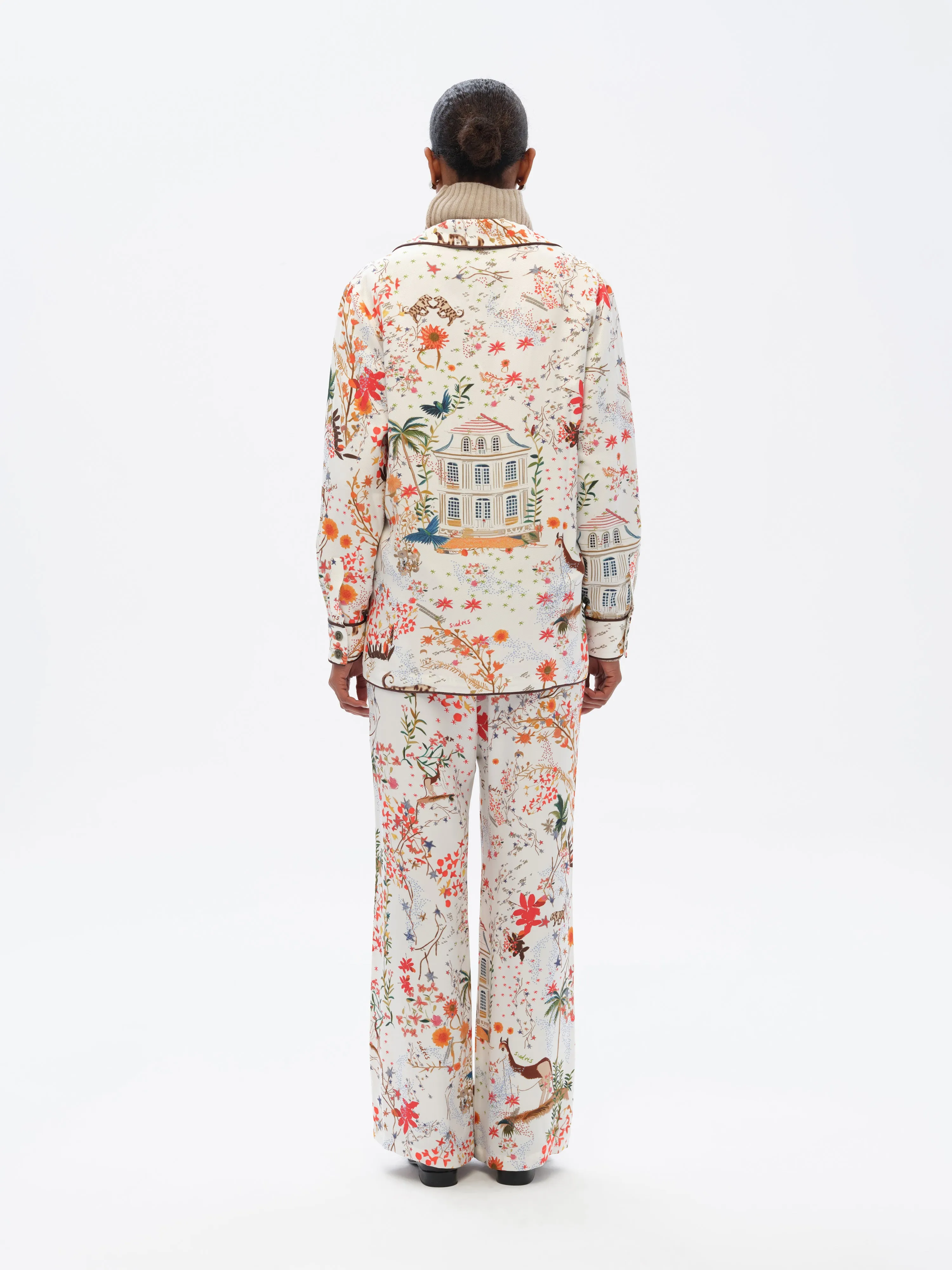 NEDI - Maison print straight-leg drawstring pants sold by Siedres product image thumbnail 3