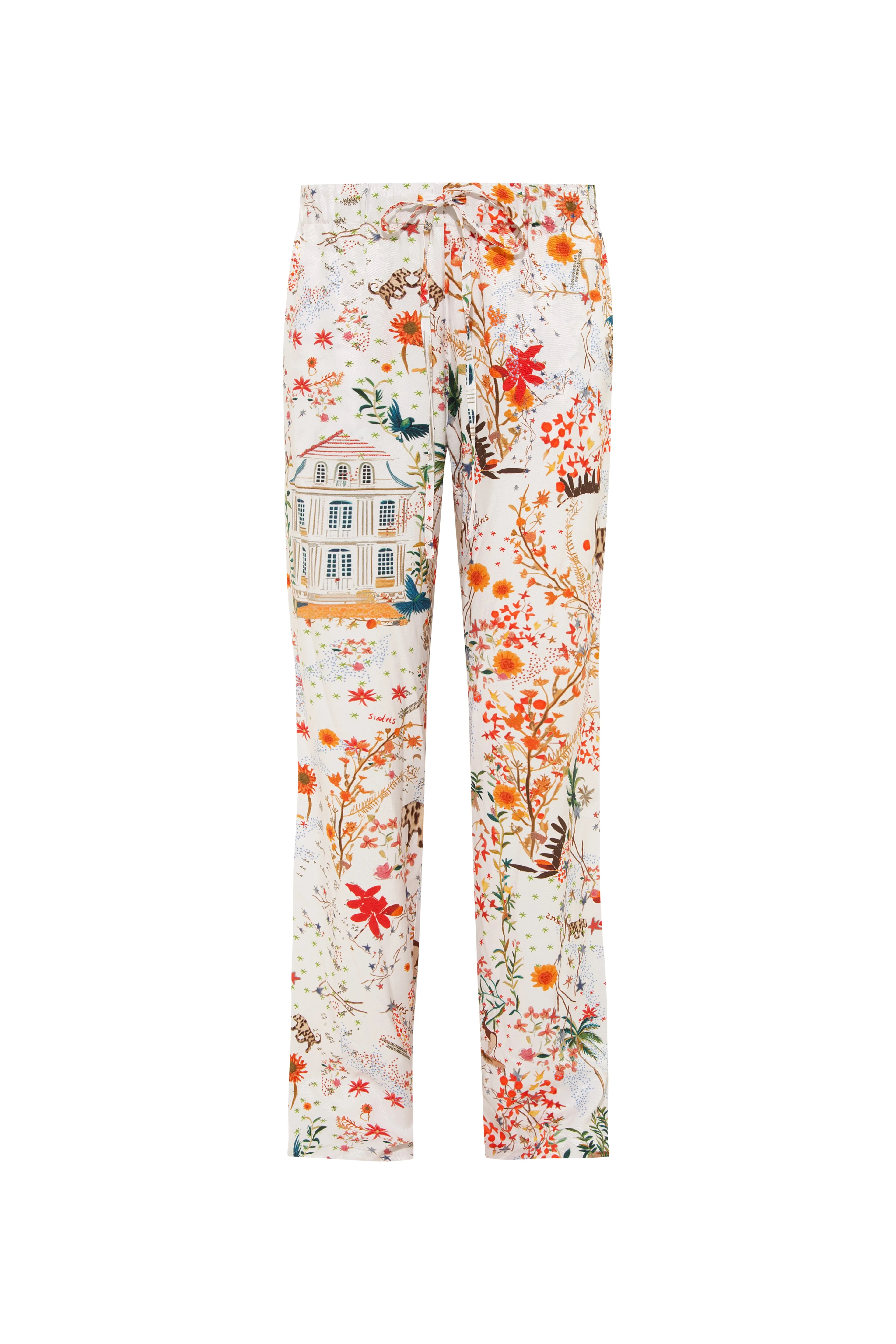 NEDI - Maison print straight-leg drawstring pants sold by Siedres product image thumbnail 4