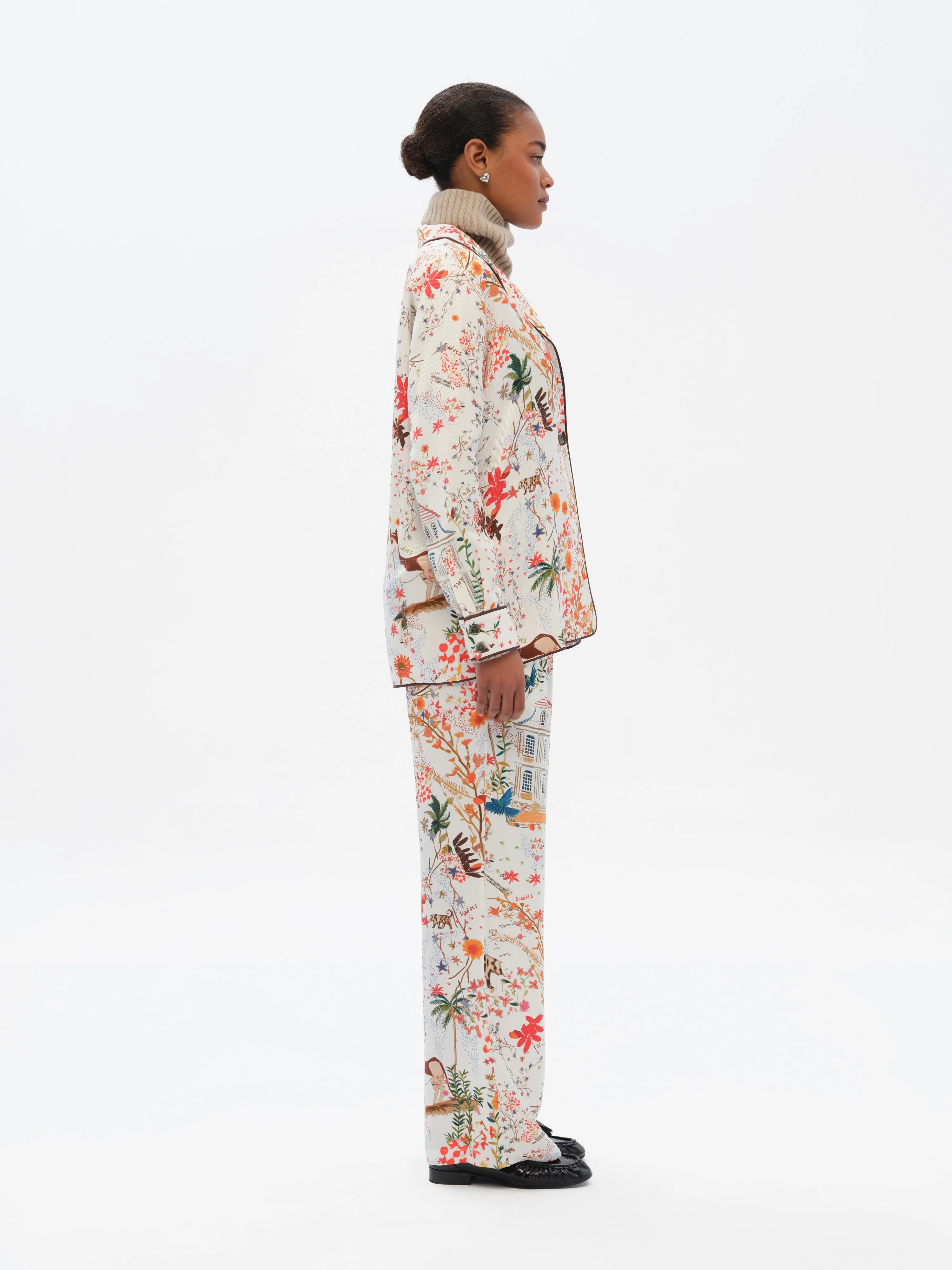 NEDI - Maison print straight-leg drawstring pants sold by Siedres product image thumbnail 2