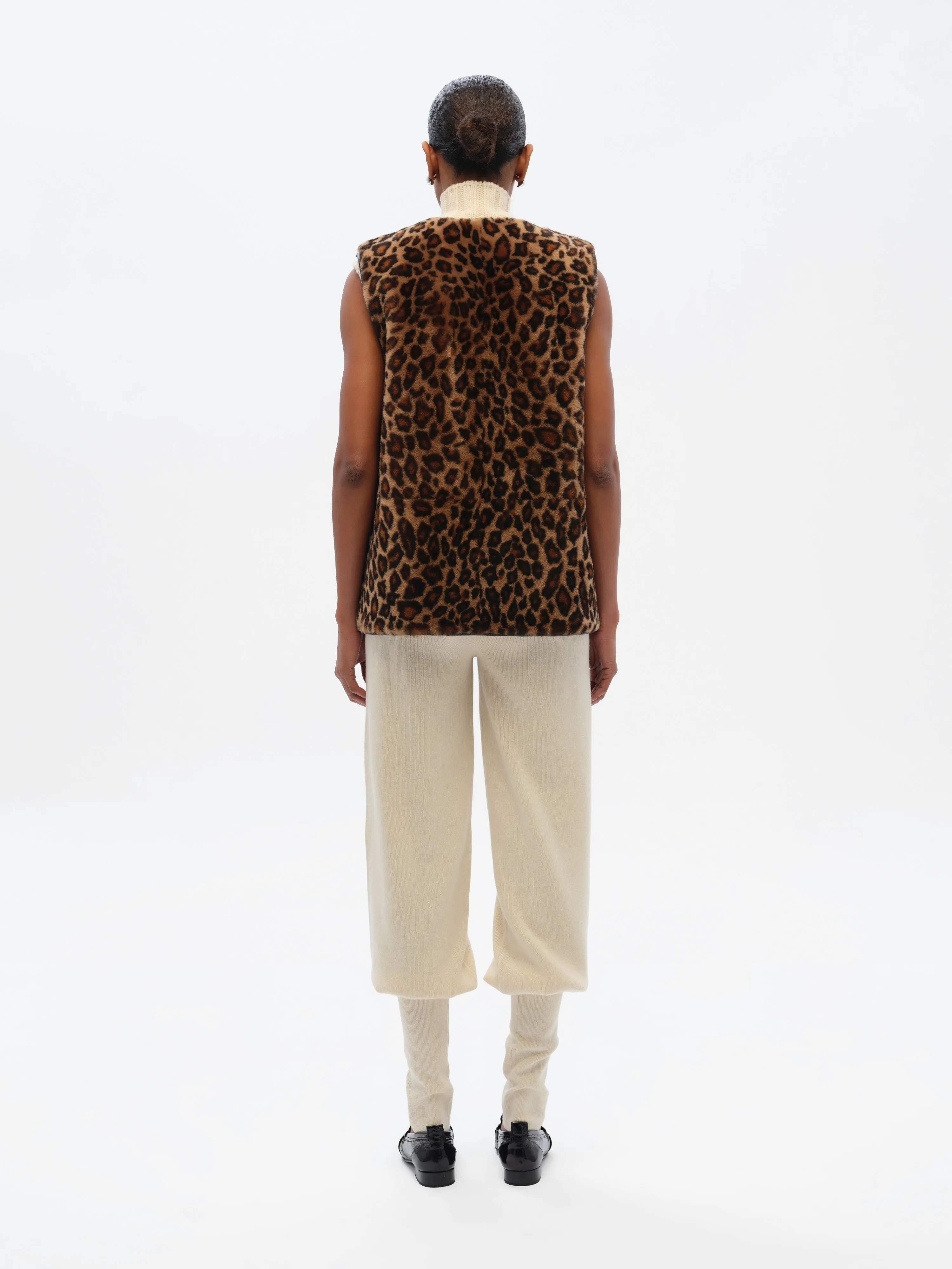 REVS - Reversible animal-print shearling leather vest sold by Siedres product image thumbnail 3